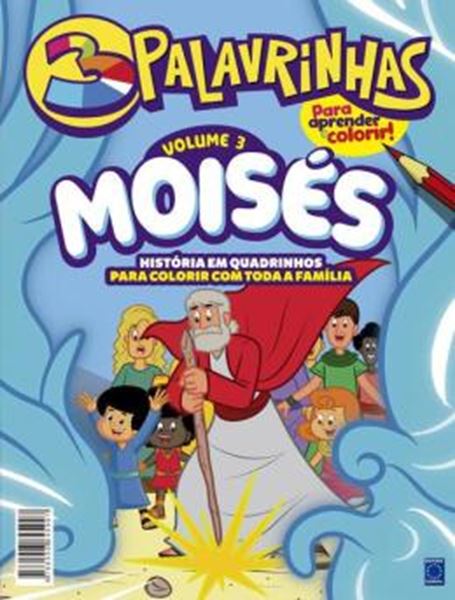Picture of 3 PALAVRINHAS - HISTORIA EM QUADRINHOS PARA COLORIR - VOL. 3 - MOISES